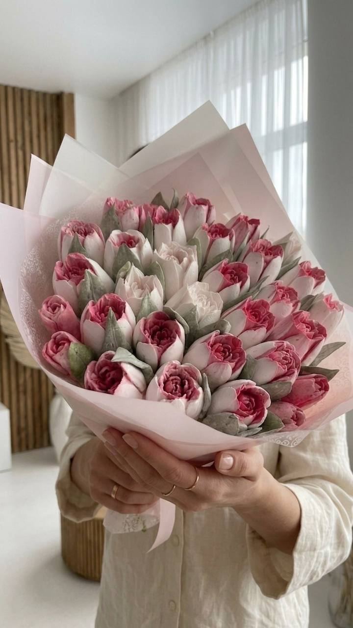 Зефирный букет «Нежные тюльпаны»
